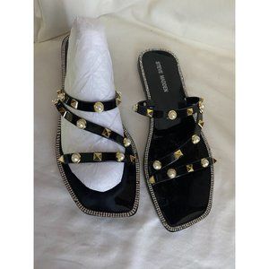 Steve madden black sandals jellah sz 8